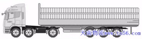 雙轉一拖三13米貨車核載圖